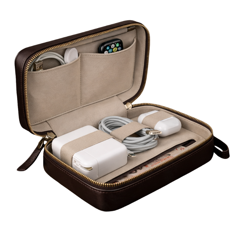 Interior organization designed for tech essentials